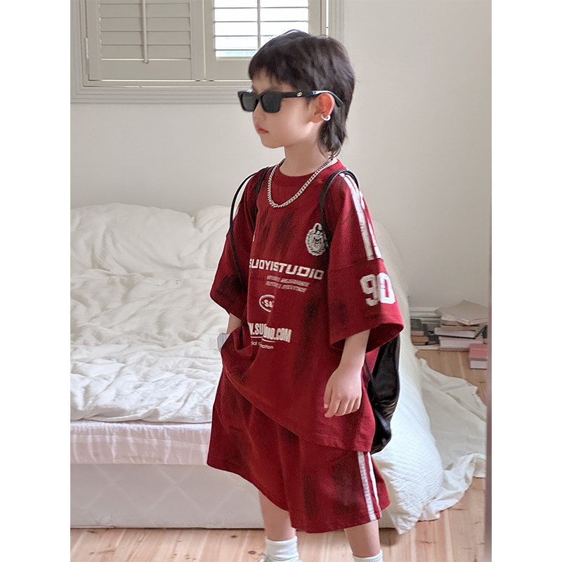 现货速发街舞演出服少儿潮服酷帅男孩hiphop架子鼓套装孩嘻哈舞蹈