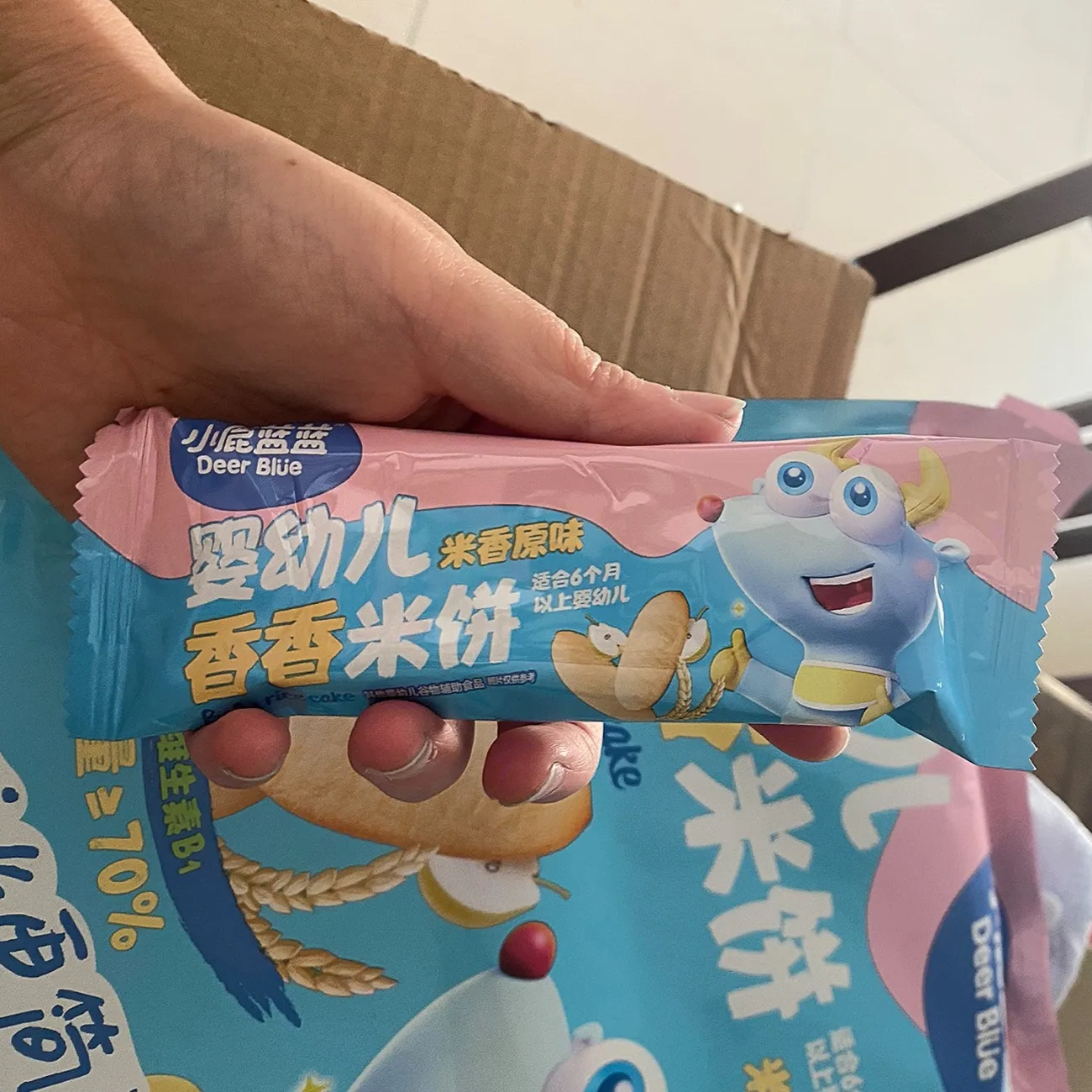 【新货】小鹿蓝蓝婴幼儿香香米饼宝宝米饼零食婴幼儿磨牙零食