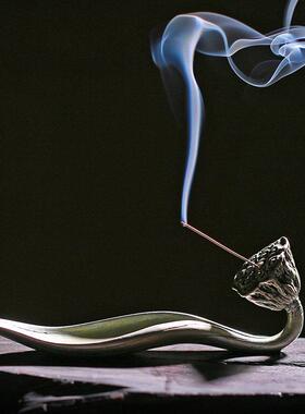 仿古中式线香插香托 创意书房茶室佛堂供奉香道莲花香薰炉小摆件