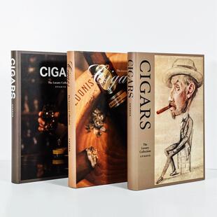 样板房CIGARS装饰极简雪茄摆件茶室书房桌面家居装饰品摆件道具书