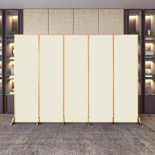 奶油风酒店铝合金屏风隔断客厅入户玄关北欧折叠移动现代简约背景