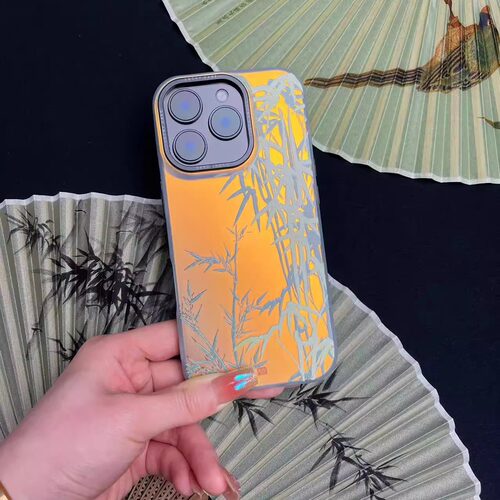 竹海听风 言西原创国风新中式软硅胶镭射小众适用于苹果手机壳华为小众高级感iphone16promax新款15pro好看14