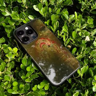 绿度 母言西原创玻璃适用于苹果手机壳华为小米国风新中式iphone15promax小众14禅意13高级感17pro古风16女生