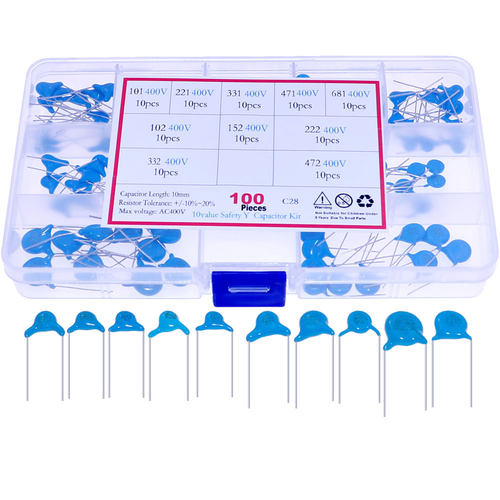 10种100个400V安规Y电容套件100pF220pF331pF470pF680pF1nF4.7nF