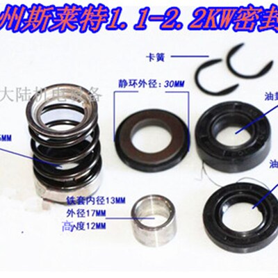 水泵机械密封 水封 杭州西湖潜水电泵1.1KW工程泵密封件D15 7件套