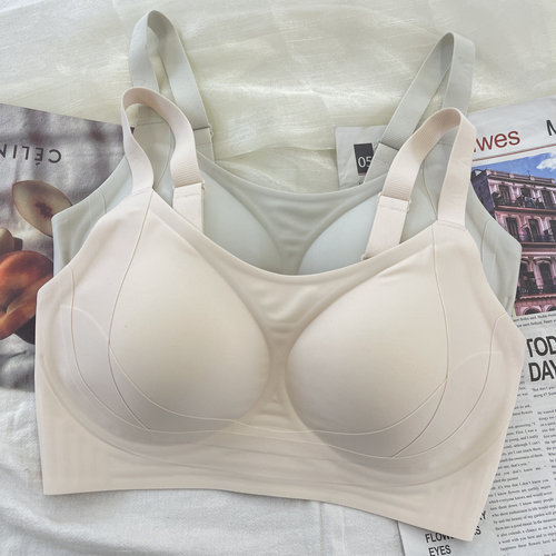 古妃新款反重力提拉上托无痕内衣女运动无钢圈大胸聚拢防下垂文胸