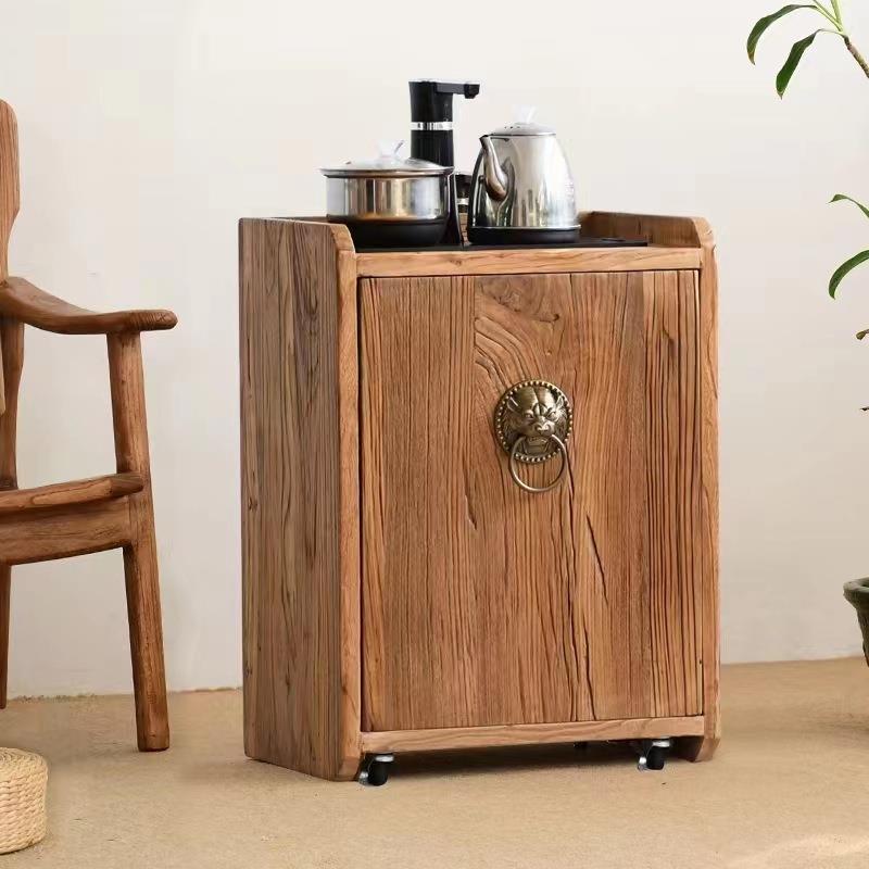 新中式实木茶杯架茶具收纳柜置物架多宝格茶水柜厨房餐具收纳边柜