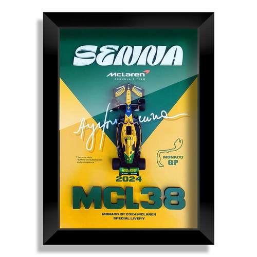 迈凯伦F486神1车诺手里斯型相框赛车模车塞纳涂装饰走廊过道立体