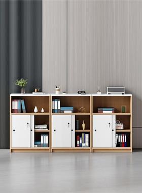 推拉门门带柜锁矮柜办公室办公柜子文件柜隔断柜AL101065储物移打