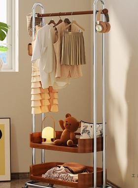 卧室CXR落挂地衣架主卧衣帽房移动实木架室内玄关间用次净衣服置