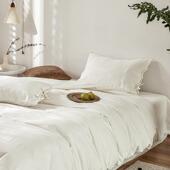 BER 原棉简约全棉四件套纯床棉单被纯色酒店被子民宿床床上白用品