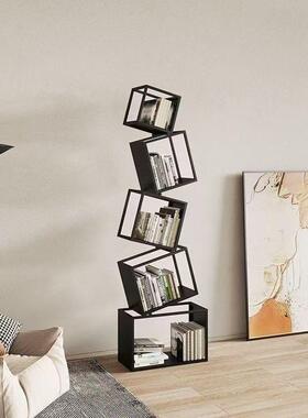 网红异形转角立铁代式创意置艺书架落RGQ地现简约物架书柜客厅角