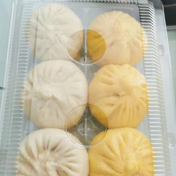 六个包子防大挤压六6只装透盒明塑料馒头盒盒个西点包装盒