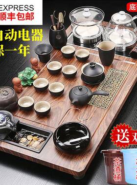 全盘自动茶具套装体烧茶水壶茶盘台流F997J667水生财茶一功夫紫砂