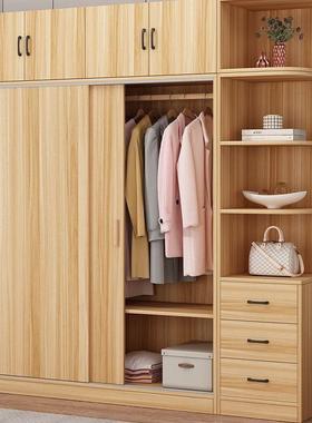 衣柜家组用卧室简易装出房用小户型收纳储约物租柜子推拉门LXF简