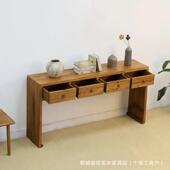 供桌方形民宿抽屉式 新中老榆式 长木玄关玄关桌桌实木落地条案式 储物柜