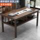 书法桌长家用方形作双层书画案台绘画桌字毛笔写工台国11画桌书gω