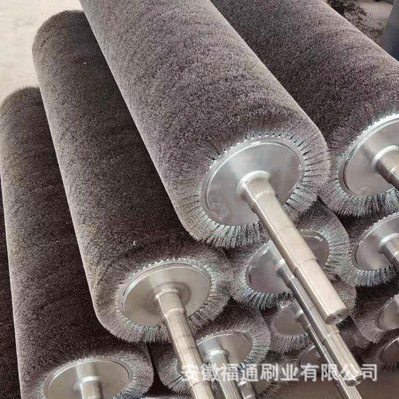 木地板拉丝光钢毛丝刷钢丝辊滚筒毛刷丝去锈钢刷轮刷滚金属除锈抛