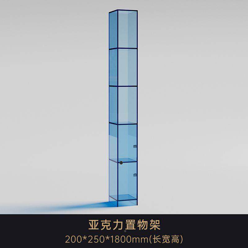 卧亚克力极窄发室沙置985物其架客厅收纳三角书柜多层落地储物书