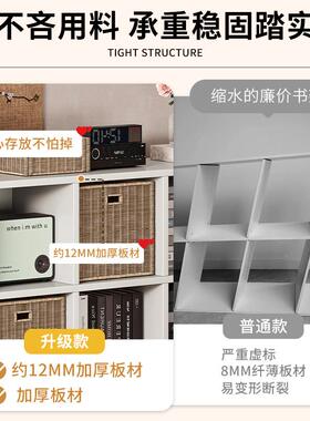 半包围床边隔断格子卧室置物尾柜床头柜书架置物架落地床物ZBP储