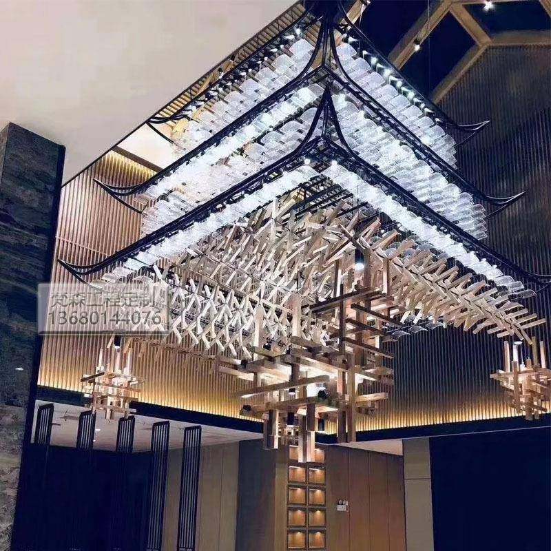 设计民师中2774式房宫子殿灯鸟巢实木仿古建筑灯屋檐茶宿室瓦片屋,家装灯饰光源,智能吊灯,淘宝优惠券,粉丝福利购,淘宝优惠卷