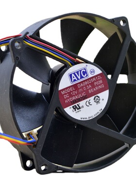 AVC 9CM 圆形 9025 12V 0.3A DA09025R12L CPU 静音控速散热风扇