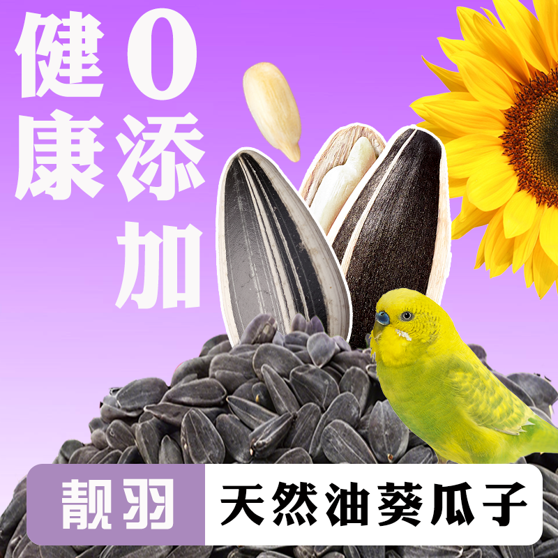 鹦鹉油葵瓜子零食鸟粮虎皮牡丹玄凤专用鸟饲料训练奖励磨牙用品