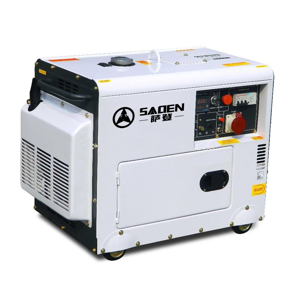 德国萨登三相5千瓦6kw7000单相220V金属框低噪音大油箱柴油发电机