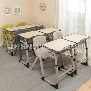 辅导班课桌椅中小学生学习桌教培书桌培训可升降写字桌子书法桌椅