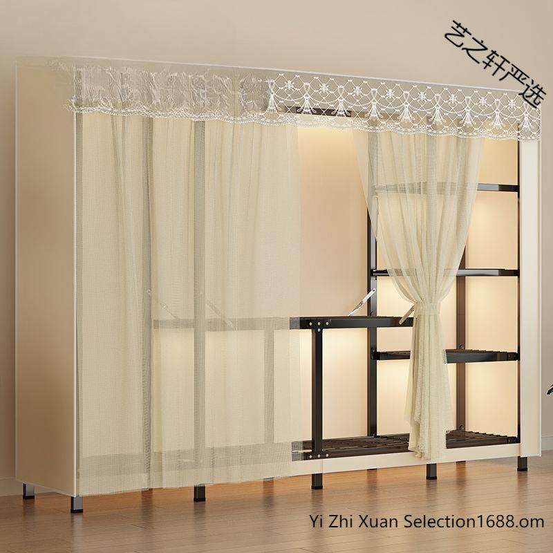 全钢架免安装折叠衣柜家用卧室出租房用加粗加厚布衣柜结实衣橱