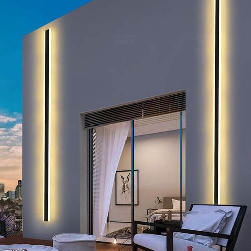 壁灯外墙简长条大门口大门极花园壁灯防水线形灯户外简约现代门口