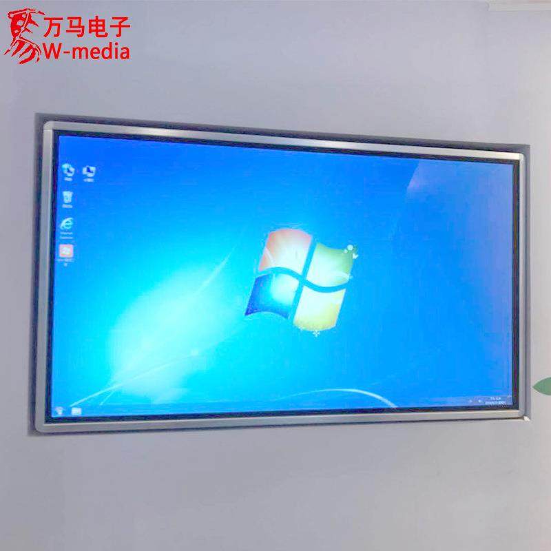 现货55寸壁挂式触摸广告机红外触摸屏高清触控一体机安卓显示器