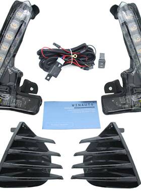 适用于丰田卡罗拉SEXSE17-19款LED雾灯日行灯带转向双色