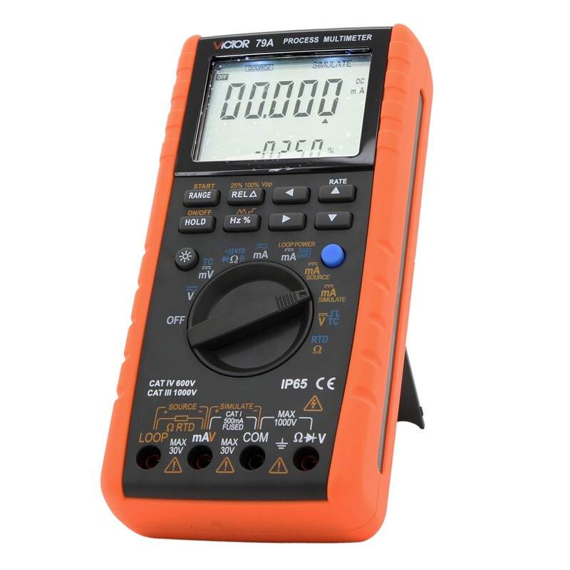 VICTOR胜利VC79A+ 过程万用表 测量输出电压电流 过程信号源万用