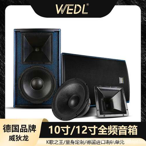 德国WEDL专业10寸12寸音响家庭KTV唱歌娱乐包房打碟房大功率音箱