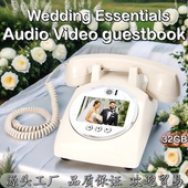 视频留言簿电话婚礼宾客祝福有声视频留言薄宴会记录音频录像电话