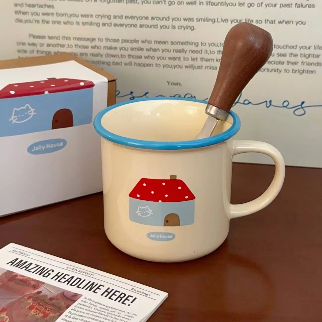 卡通马克杯高颜值家用咖啡陶瓷杯