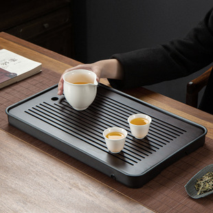 轻奢小型沥储水式 茶盘家用2023新款 茶台功夫茶具竹茶海干泡台托盘
