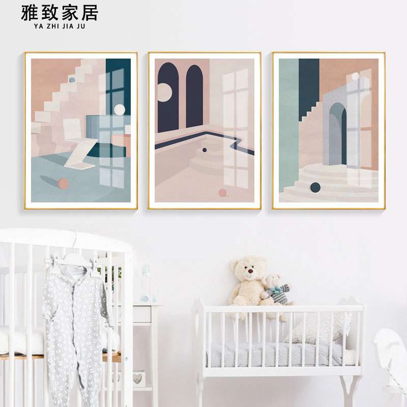 轻奢别墅客厅装饰画沙发背景墙面画玄关餐厅现代简约创意组合挂画图片