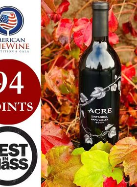 94评分 与美国酒王“作品一号”一路之隔 艾客金粉黛干红葡萄酒