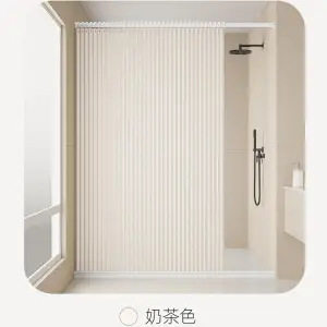 源头工厂免打孔折叠浴帘门帘卫生间隔断帘干湿隔断