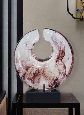 新中环雕式hy-220透配明树脂圆塑摆件客厅入户玄关电视柜软装饰工