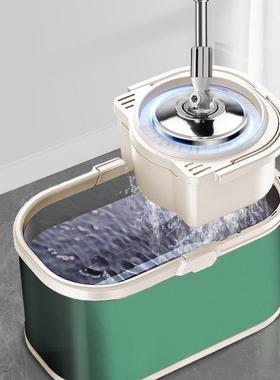 拖把两杆一通用懒免手洗自动脱水旋人INT转式桶甩干湿用家用墩布