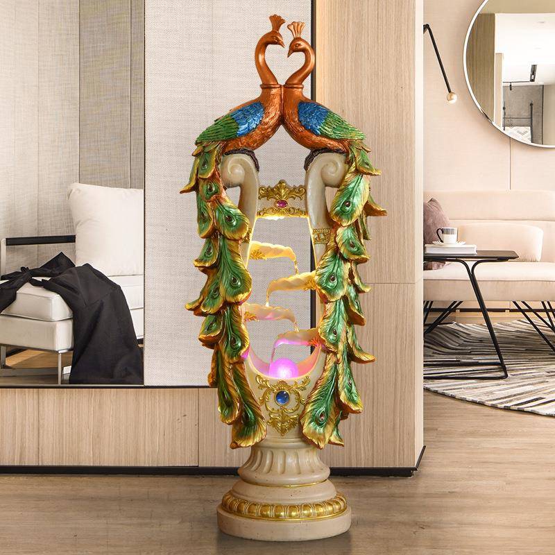 轻加奢假山流PQB水喷内泉招财加湿器摆件厅玄客关风水办公室水景