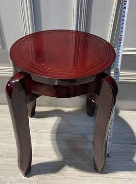 实木凳子家用圆凳餐放桌凳板ESH凳叠时尚创意中可凳式子餐厅简约