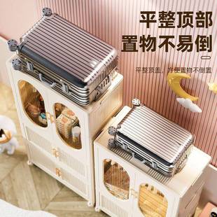 叠折纳箱衣服收纳柜储物柜塑料儿童 简易安衣柜卧室家用收VYR免装