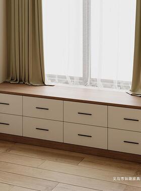 飘窗柜抽屉ZPZ斗柜矮柜柜地收纳物储柜柜子实木可坐榻榻米窗台柜