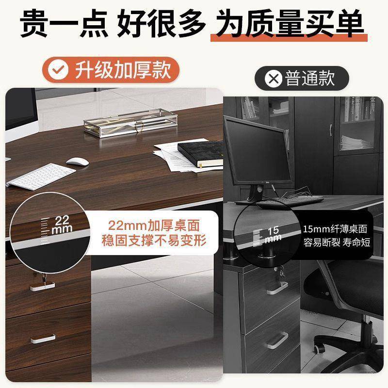 双人职员办公桌位椅组合桌简现代办公室老板对坐员工位电KAG约脑
