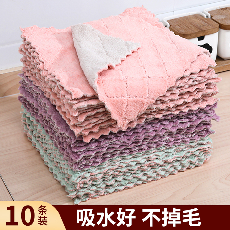抹布洗碗布吸水不掉毛懒