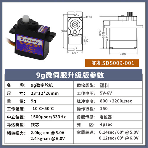 Servomy高性价比9克舵机